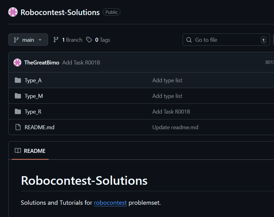 Robocontest Masalalari yechimi endi Githubda!