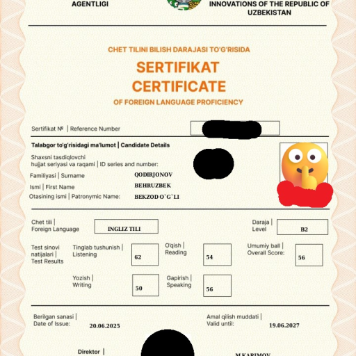 Profile picture of user Behruzbek Qodirjonov