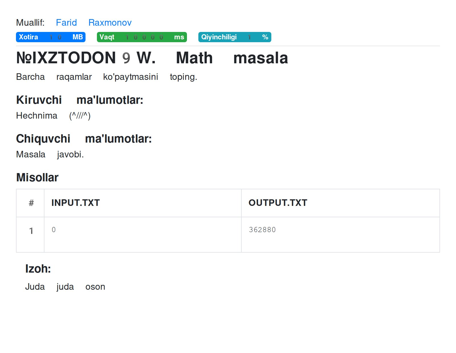 Math masala - RoboContest